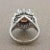 Brown Orange Zircon Diamond Platinum Ring, Size 6.5 For Sale - Image 8 of 11