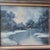 1990s VTG Oil Painting 25"x21" Canvas Snow Cabin Stream Trees Water SGN Bd Pollard '93 For Sale - Image 5 of 18
