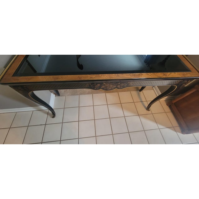Early 20th Century Drexel Heritage Chinoiserie Console Table For Sale - Image 13 of 18