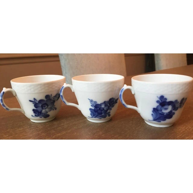 1970s Royal Copenhagen "Blue Flower" Cups & Saucers Set- 12 Pieces For Sale - Image 5 of 8