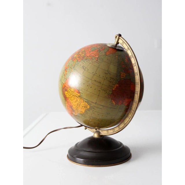 1940s Replogle Illuminated Globe Circa 1949 For Sale - Image 5 of 13