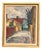 Jan Hatvani, Street with Houses, 1960s, Oil on Panel, Framed For Sale