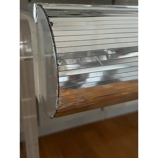 Chrome 1970 Space Age Chrome Lucite Vanity Desk, by Hills Manufacturing Co. For Sale - Image 8 of 12