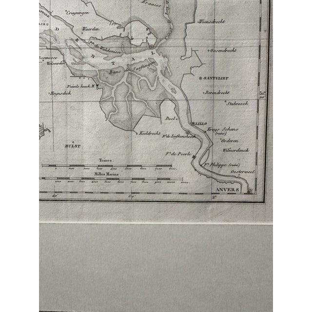 Map of the Scheldt Estuaries, 1822 For Sale - Image 12 of 13