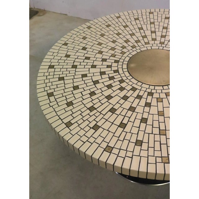 1970s Round Mosaic Table with Tulip Base, 1970 For Sale - Image 5 of 8