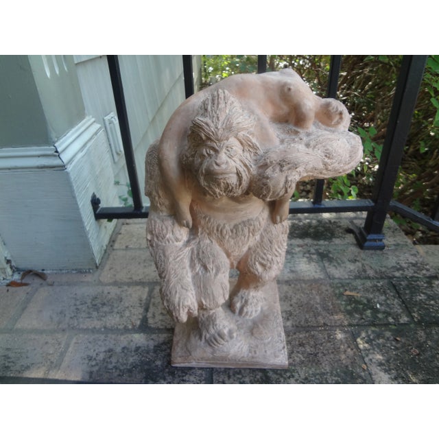 1930s French Terracotta Sculpture Depicting King Kong For Sale - Image 5 of 13