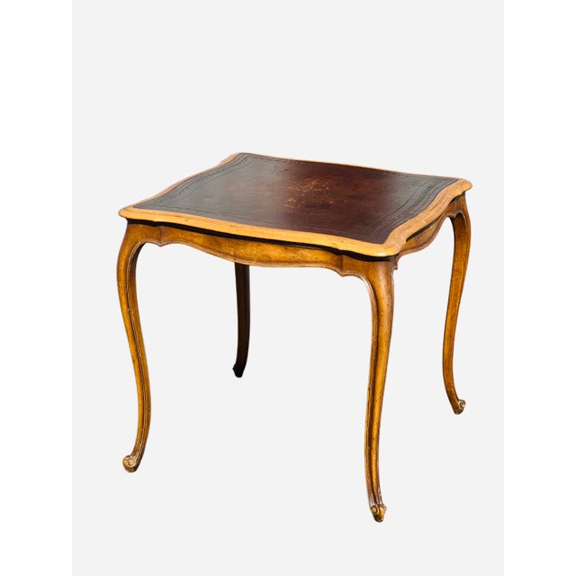 Brown Kittinger Style Faux Bamboo Chairs and Petite Game Table For Sale - Image 8 of 18