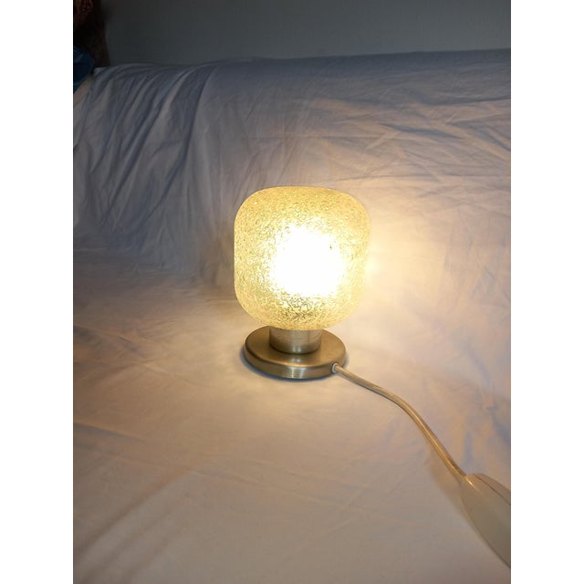 Table Lamp in Aluminum and Glass from Doria Leuchten, Germany, 1970s, in Good conditions. Designed 1970 to 1979 I have...