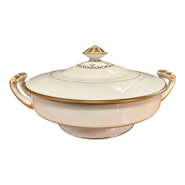 Noriatka China Japan, Goldcroft 4983 Lidded Vegetable Bowl, Circa 1950 For Sale