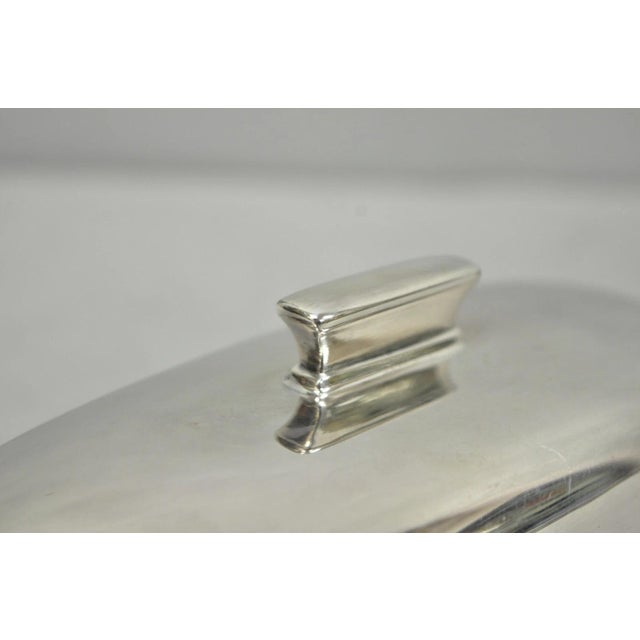 Art Deco Vintage Reed & Barton Art Deco Mid Century Modern Silver Plated Butter Dish For Sale - Image 3 of 13