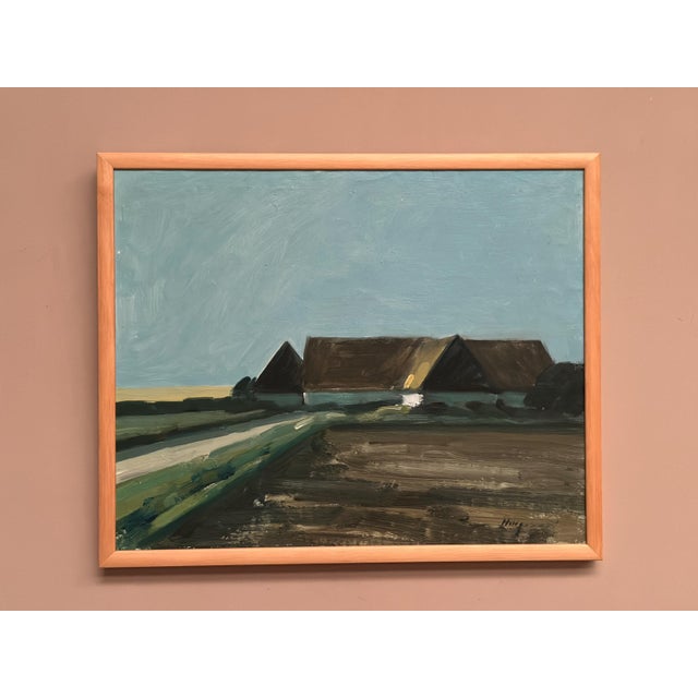Bengt Hillgrund, Farmhouse, 1960s, Oil on Canvas, Framed For Sale - Image 13 of 17