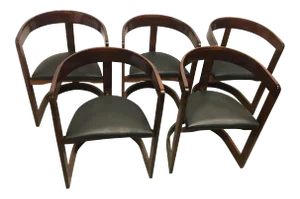 Postmodern Chairs in the Style of Scarpa- Set of 5