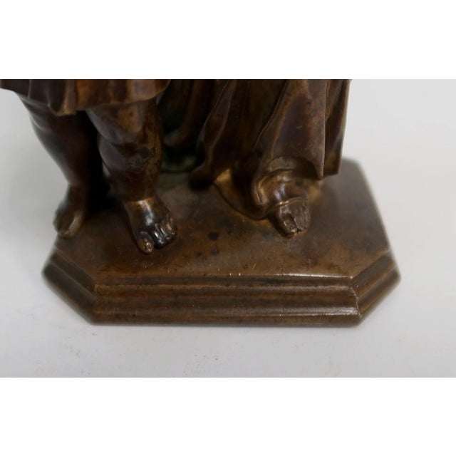Child Led by an Angel, 1900, Patinated Bronze Sculpture For Sale - Image 11 of 18