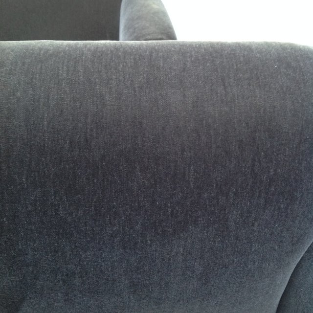 Vintage Donghia Bar Stools Slate-Blue Mohair Stools- Set of 4 For Sale In Atlanta - Image 6 of 11