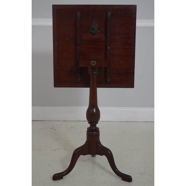Nathan Margolis Mahogany Tilt Top Pedestal Table For Sale - Image 14 of 17