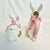 Mid 20th Century Mid-Century Trompe L’Oeil Hollywood Regency Majolica Bunny Creamer and Sugar Bowl - A Pair, Easter For Sale - Image 5 of 11