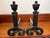 Black Vintage Black Wrought Iron Andirons With Urn Finials, a Pair For Sale - Image 8 of 8