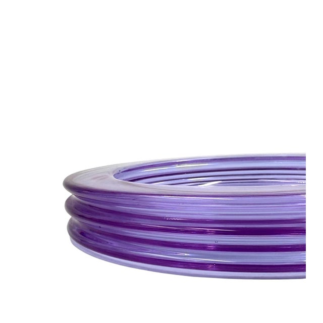 Purple Space Age "Onde" Series Crystal Ashtray, Sergio Asti, Arnolfo Di Cambio Italy Ca. 1970 For Sale - Image 8 of 12