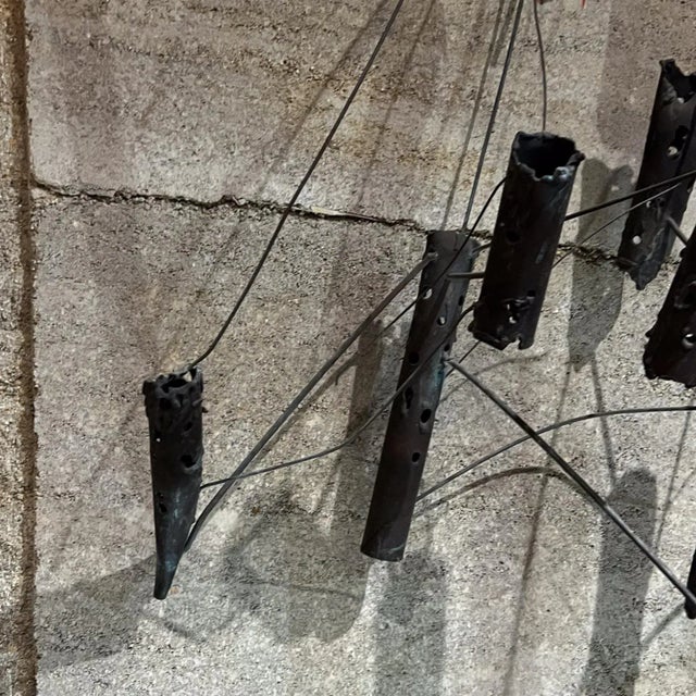 Abstract 1970s Abstract Brutalist Bronze Wall Art Sculpture For Sale - Image 3 of 6