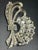 MCM Jewelry Attributed Style to Eisenberg Ice Rhodium-Plated Emerald-Cut Crystal Ribbon Fan Brooch For Sale In South Bend - Image 6 of 8