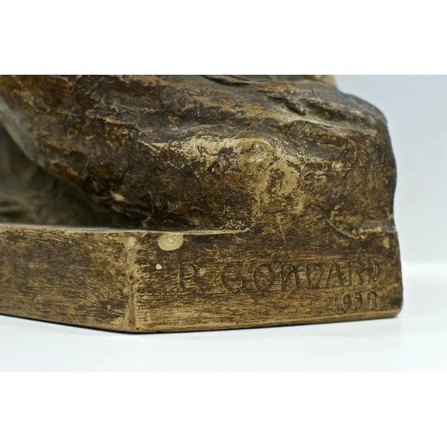 Bust of Jean Mermoz in Terracotta by Paul Gondard, 1938 For Sale - Image 9 of 11