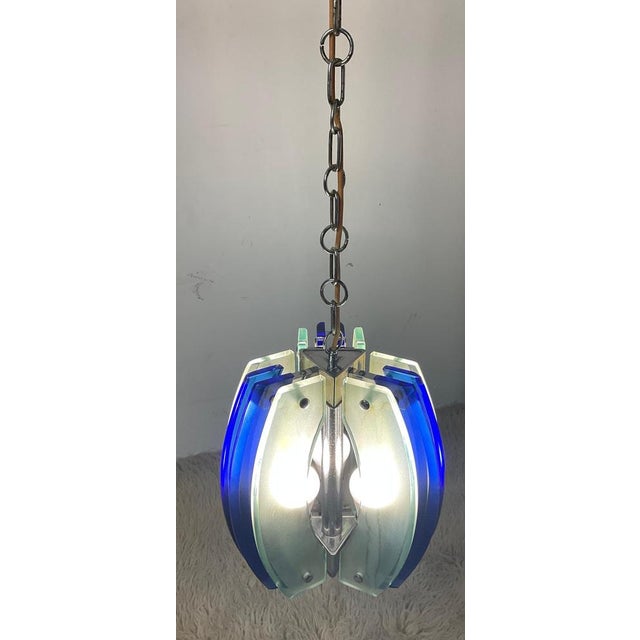 1970s Three Lights Hanging Lamp from Fontana Art, 1970 For Sale - Image 5 of 18
