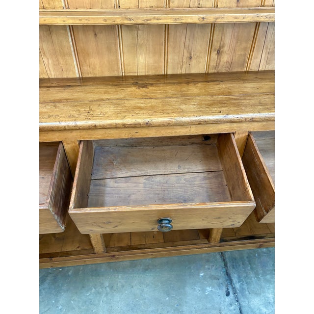 Wood Large 19th Century English Pine Dresser/Cupboard For Sale - Image 7 of 10
