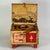 Early 20th Century Antique Primitive Folk Art Distressed Keepsake Box in Circus Like Color Motif & Floral Painting For Sale - Image 5 of 13