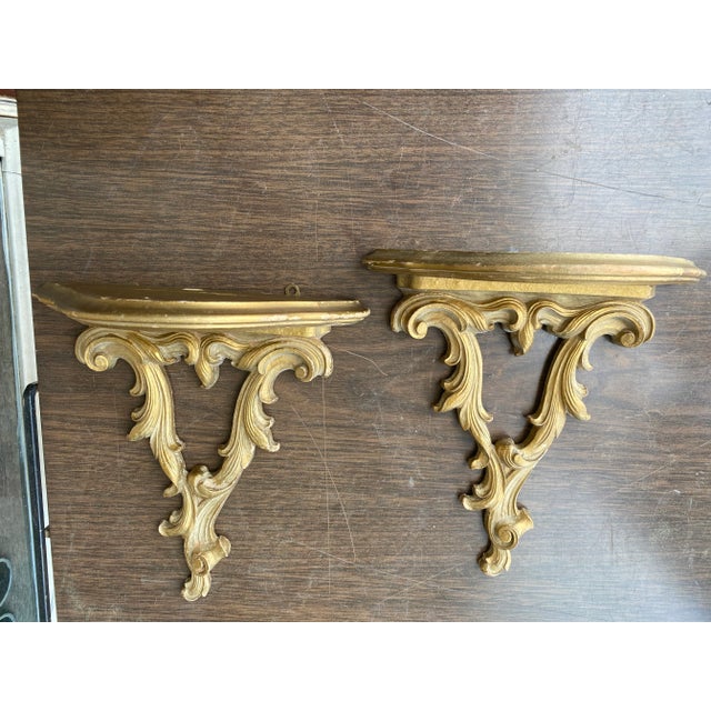 1960s Giltwood Shelves - a Pair For Sale In Nashville - Image 6 of 6