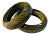 Vintage Olive Green Incised Linear Pattern Acrylic Bangles - A Pair For Sale