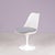 Tulip Side Chair in White Coated Aluminium with Plastic and Fabric Cushion by Eero Saarinen for Knoll Int. USA, 1970s For Sale - Image 11 of 12