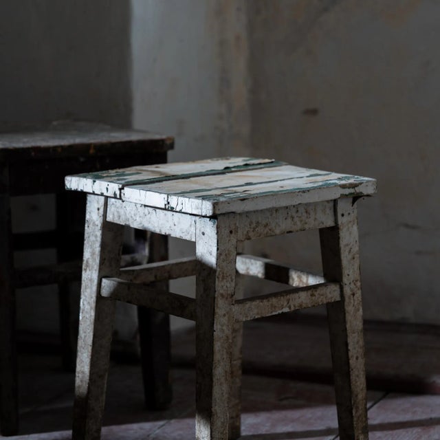 Vintage Style Colorful Stools, Set of 10 For Sale - Image 3 of 11