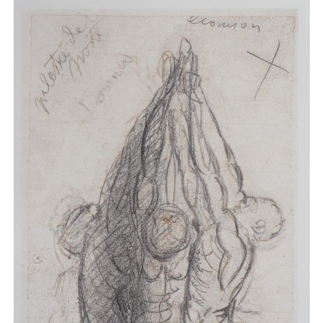 Auguste RODIN (1840-1917) (after) Group of the damned hanging by the arms Engraving (gravure taken up at the point) and...
