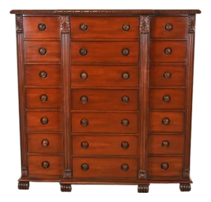 Ralph Lauren for Henredon Neoclassical Mahogany 21-Drawer Chest of Drawers