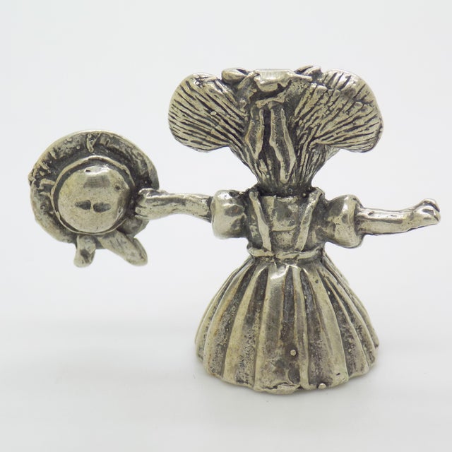 1970s Vintage Italian Handmade Genuine Silver Rare Mouse Character Dollhouse For Sale - Image 5 of 9