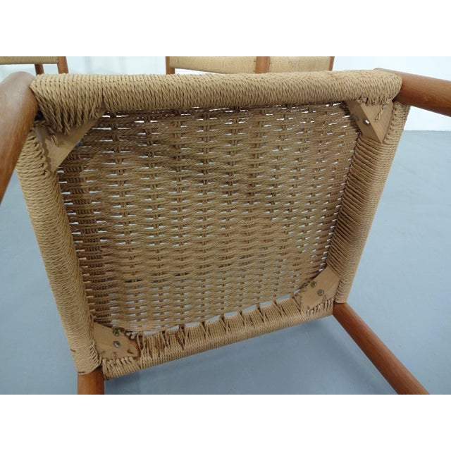 Teak & Papercord Dining Chairs by Poul M. Volther for Frem Røjle, Denmark, 1960s, Set of 4 For Sale - Image 18 of 18