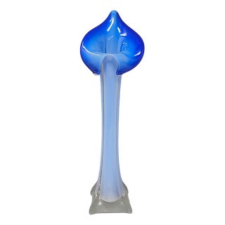 Jack in the Pulpit Calla Lily Vase in Murano Glass, 1960s For Sale