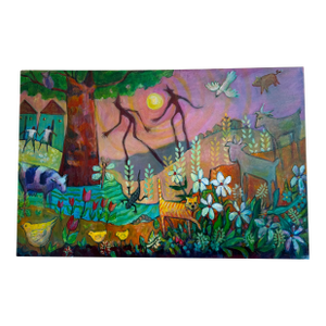 "Jumby Playin" Stunning Original Painting by Mary Katherine Carlson, Known as Kathy Carlson