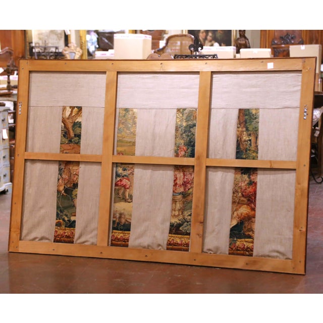 19th Century French Aubusson Tapestry in Oak Frame in the Manner of D. Teniers For Sale - Image 13 of 13