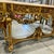 Metal French Antique Console Louis XVI Style in Gold Leaf Details Marble Topped For Sale - Image 7 of 11