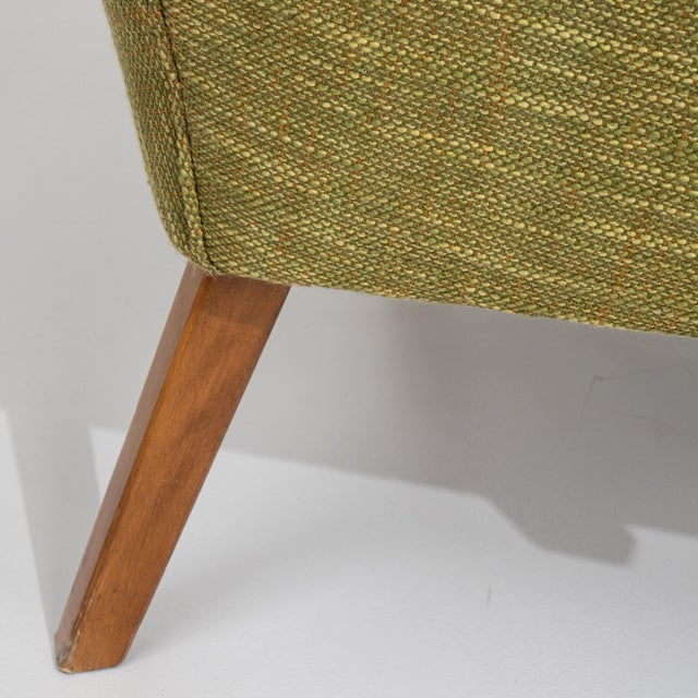 Pair of Mid-Century Modern Upholstered Armchairs, Antique, Denmark, 20th Century For Sale - Image 12 of 13