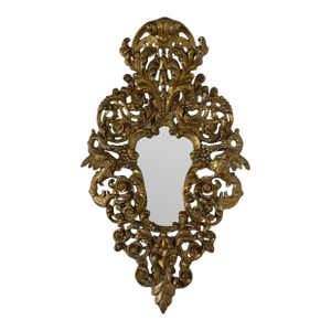 19th-Century Italian Baroque-Style Carved and Giltwood Mirror