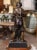 Early 20th C. Belgian Patinated Spelter Sculpture of Boy Feeding Dog by Rousseau For Sale - Image 10 of 12