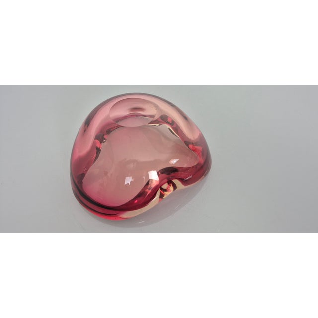 Pink and Yellow Murano Glass Ashtray, Italy, 1960s For Sale - Image 12 of 13