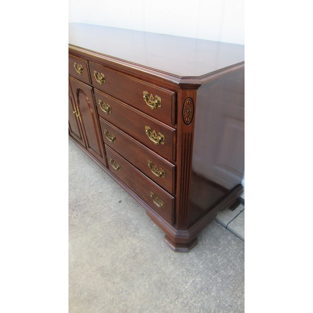 Ethan Allen 1980s Ethan Allen Georgian Court Dresser Cherry Designer For Sale - Image 4 of 13