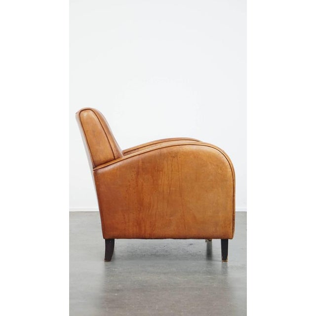 Vintage Leather Club Chair For Sale - Image 3 of 12