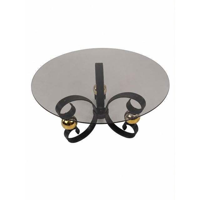 Brutalist Italian Wrought Iron Coffee Table, 1960s For Sale - Image 4 of 4