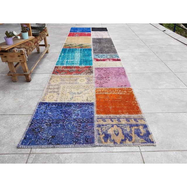 Oushak Vintage Anatolian Runner For Sale - Image 6 of 10