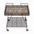 Black French Mid-Century Modern Tiled Bar Cart For Sale - Image 8 of 9