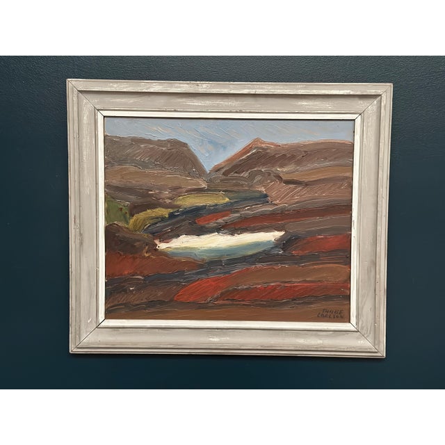 Thage Carlson, Rustic Landscape, 1960s, Oil on Panel For Sale - Image 15 of 18